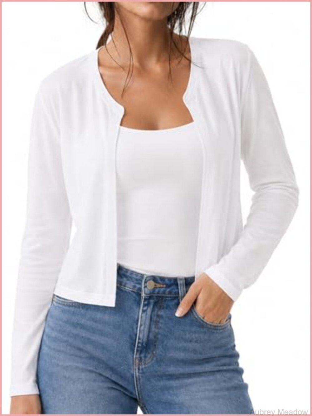Sheer Cropped Shrug Cardigan Long Sleeve Open Front Bolero
